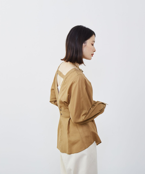 「SOFFITTO」 長袖チュニック FREE ブラウン レディース_画像8