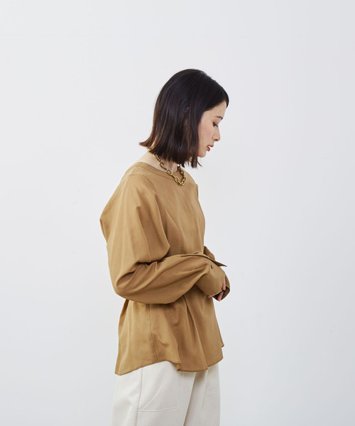 「SOFFITTO」 長袖チュニック FREE ブラウン レディース_画像9