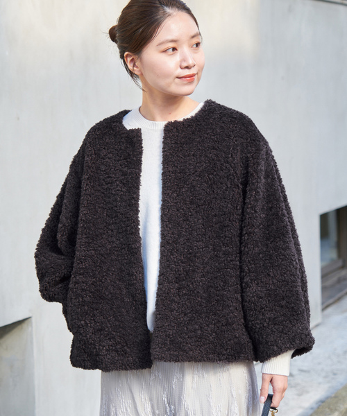 IENA（イエナ） ノーカラージャケット 38 ベージュ レディース