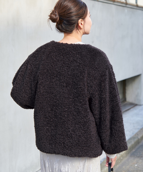 IENA（イエナ） ノーカラージャケット 38 ベージュ レディース