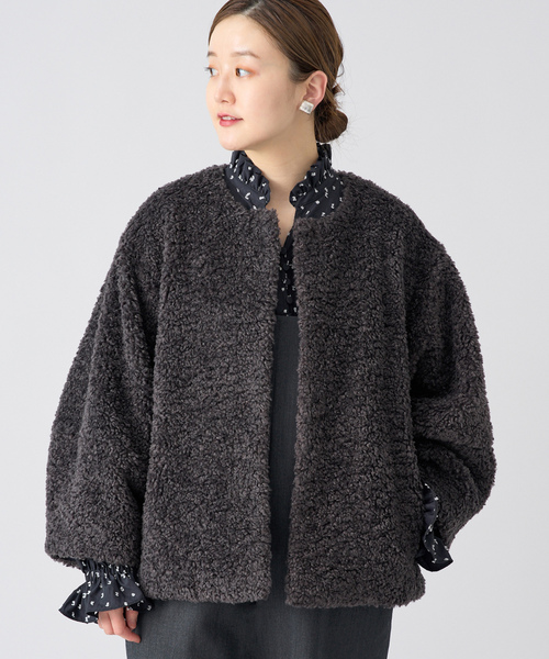 IENA（イエナ） ノーカラージャケット 38 ベージュ レディース