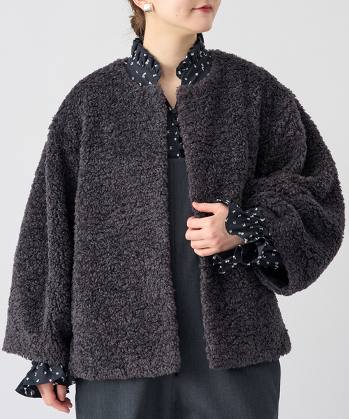 IENA（イエナ） ノーカラージャケット 38 ベージュ レディース