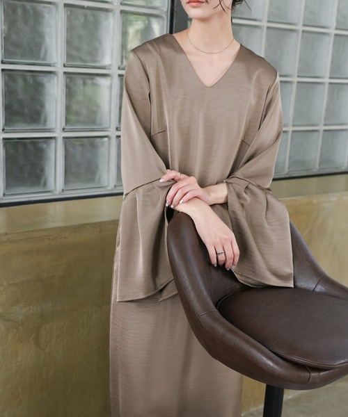 select MOCA（セレクトモカ） 7分袖ワンピース LARGE ブラック