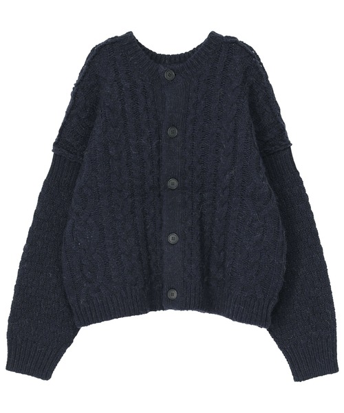 新品未使用 ズッカ zucca 変形ニットカーディガン ZUCCa（ズッカ） ニットカーディガン M size ネイビー レディース
