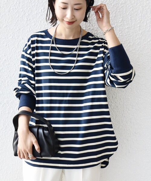 シップスSHIPS別注onitゆったり24SSボーダービッグシルエットTEE♪ シップスSHIPS別注onitゆったり24SSボーダービッグシルエットTEE