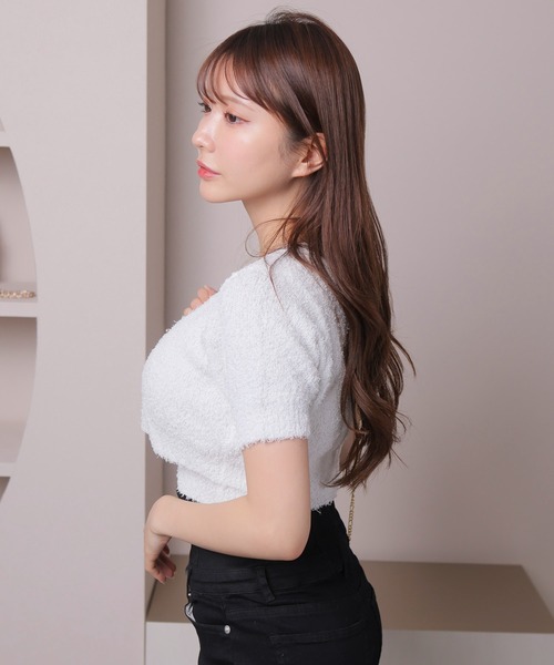 「LIPSERVICE」 ニットアンサンブル FREE ホワイト レディース_画像3