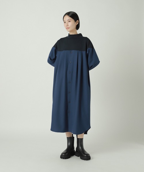 ZUCCa（ズッカ） ワンピース シャツドッキングジャージィー