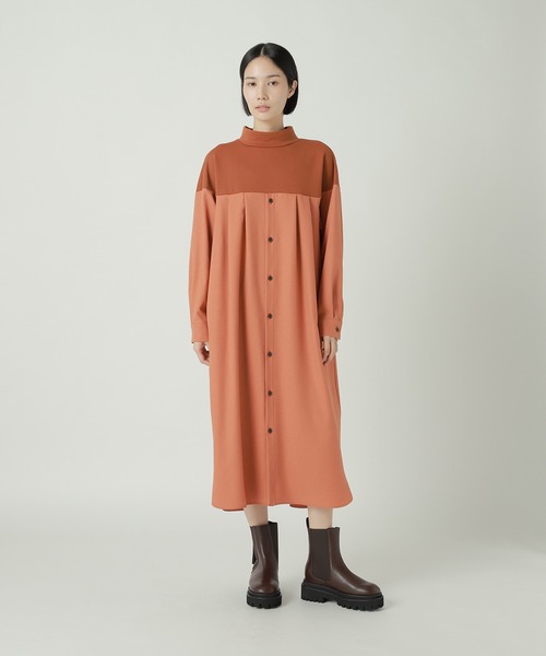 ZUCCa（ズッカ） ワンピース シャツドッキングジャージィー