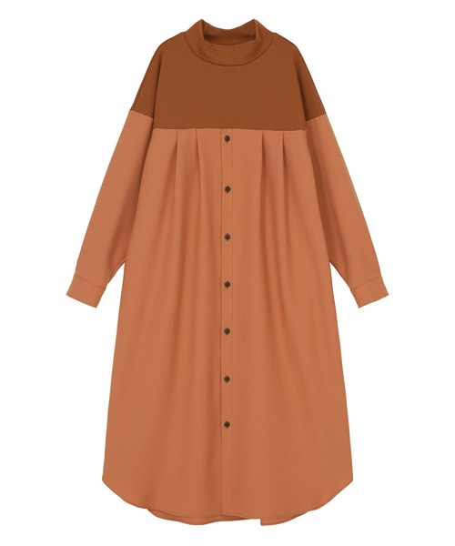 ZUCCa（ズッカ） ワンピース シャツドッキングジャージィー