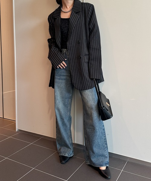 「solleim」 テーラードジャケット M ブラック レディース_画像3