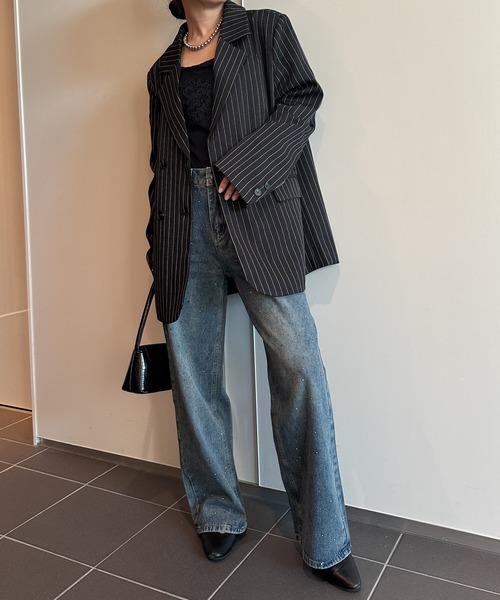 「solleim」 テーラードジャケット M ブラック レディース_画像5