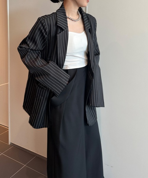 「solleim」 テーラードジャケット M ブラック レディース_画像6