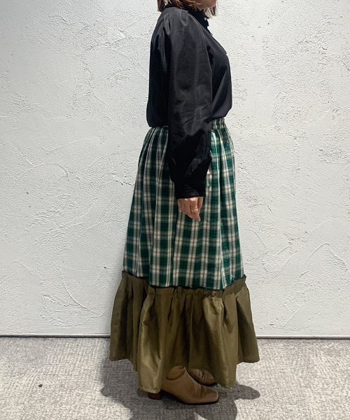 「kutir」 ロングスカート MEDIUM ベージュ レディース_画像7