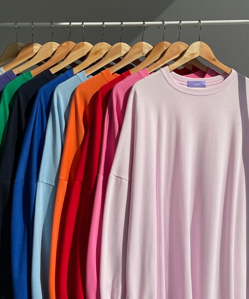 「wee9s」 長袖ワンピース LONG ネイビー レディース_画像5