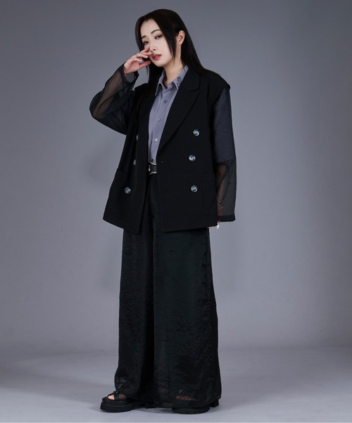 「Ellno Loset」 テーラードジャケット MEDIUM グレー メンズ_画像3