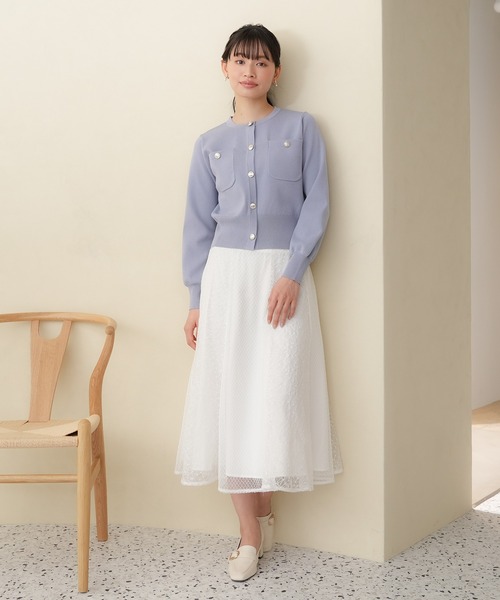 「TRUDEA」 ニットカーディガン MEDIUM グレイッシュベージュ レディース_画像7