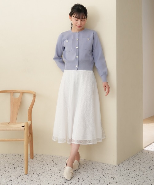 「TRUDEA」 ニットカーディガン MEDIUM グレイッシュベージュ レディース_画像8