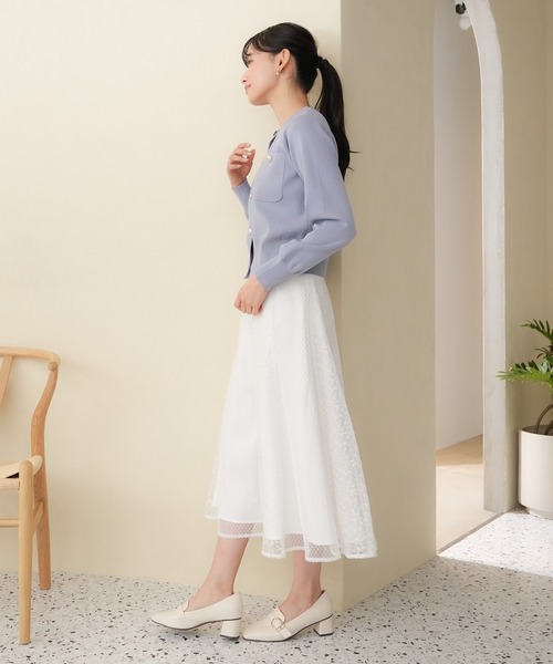 「TRUDEA」 ニットカーディガン MEDIUM グレイッシュベージュ レディース_画像9