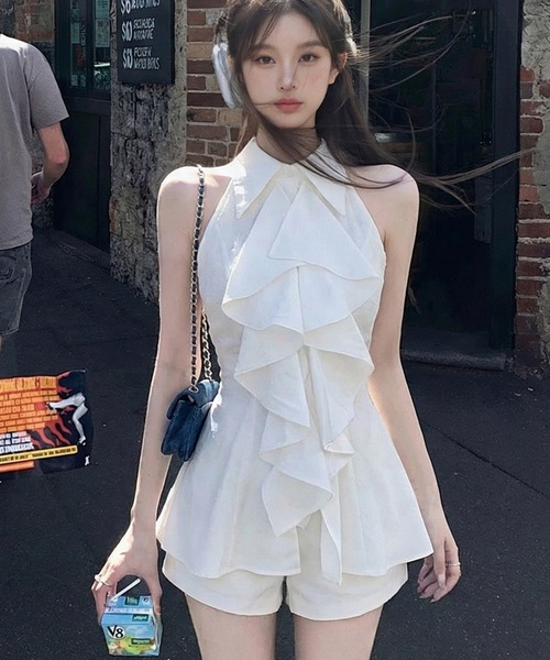 ADDITION STORE ブラウス シャツ ＼胸元のフリル大人っぽ 