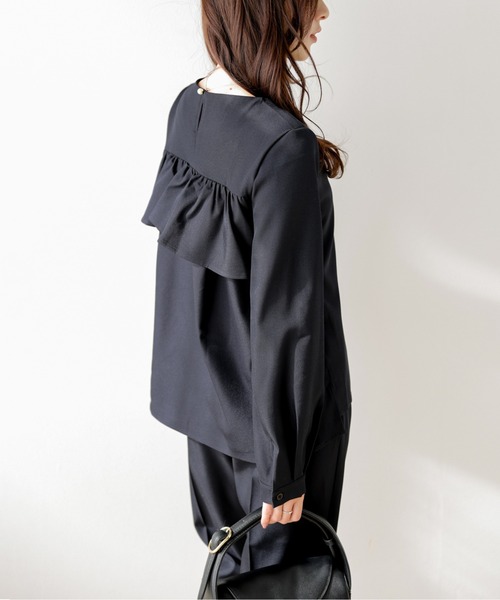 セットアップ バックフリルブラウス＆パンツ レディース : ZOZOTOWN