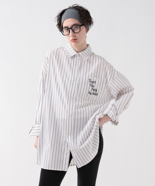George's チュニック ストライプ刺繍チュニック : ZOZOTOWN Yahoo!店