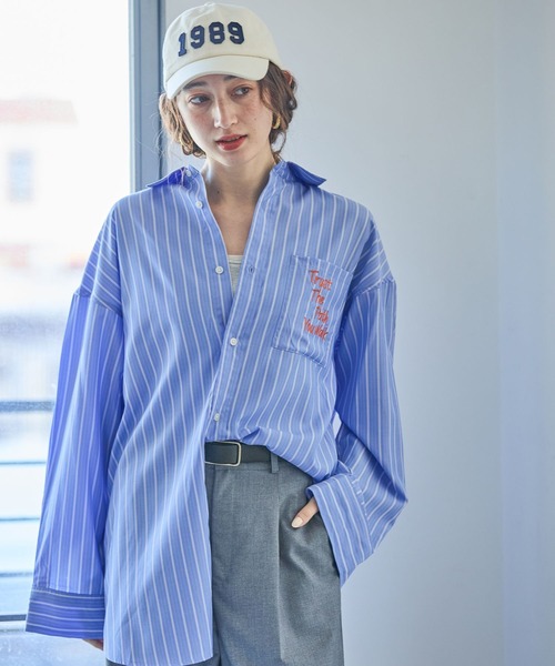 George's チュニック ストライプ刺繍チュニック : ZOZOTOWN Yahoo!店