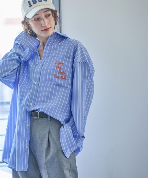 George's チュニック ストライプ刺繍チュニック : ZOZOTOWN Yahoo!店