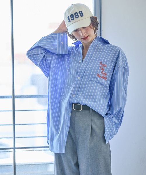 George's チュニック ストライプ刺繍チュニック : ZOZOTOWN Yahoo!店