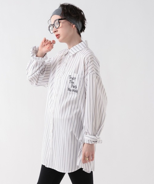 George's チュニック ストライプ刺繍チュニック : ZOZOTOWN Yahoo!店