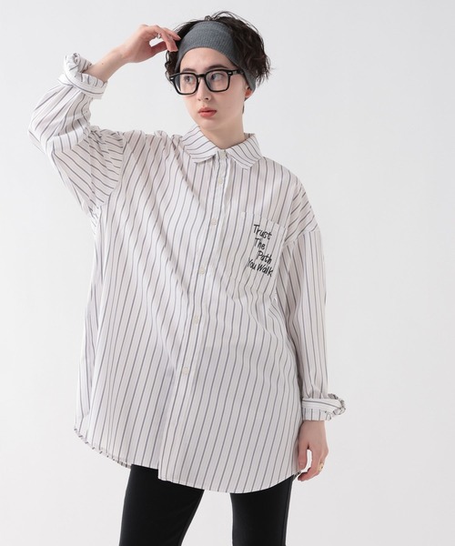 George's チュニック ストライプ刺繍チュニック : ZOZOTOWN Yahoo!店