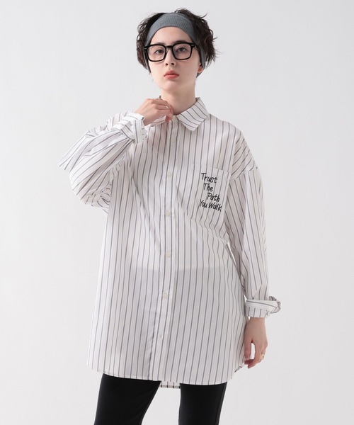 George's チュニック ストライプ刺繍チュニック : ZOZOTOWN Yahoo!店