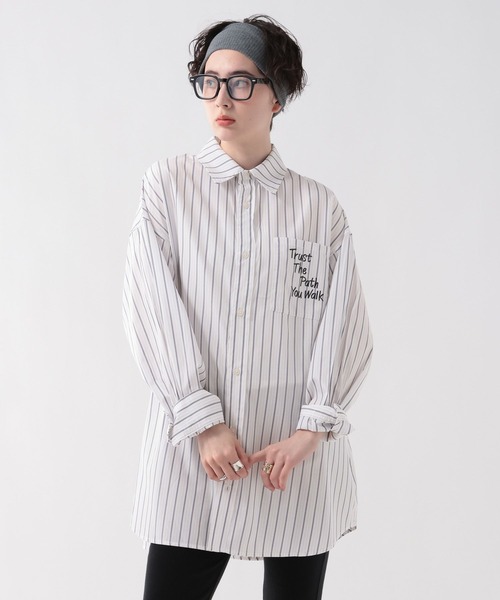 George's チュニック ストライプ刺繍チュニック : ZOZOTOWN Yahoo!店