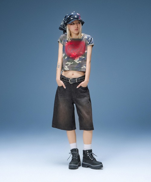 X-girl（エックスガール） ベルト STAR STUDDED FAUX LEATHER BELT