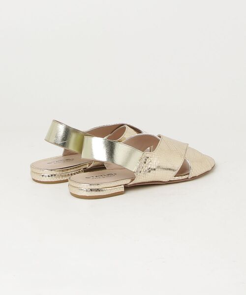 「ground green store」 フラットサンダル 38 ゴールド レディース_画像2