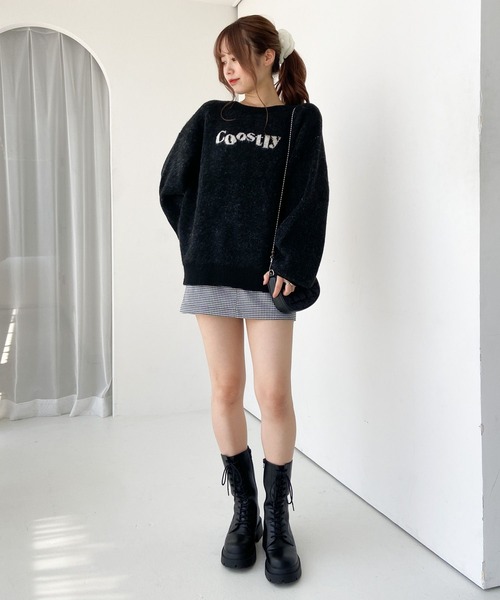 「Heather」 長袖ニット FREE グレー レディース_画像3