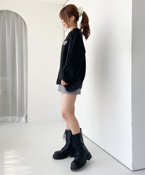 「Heather」 長袖ニット FREE グレー レディース_画像5