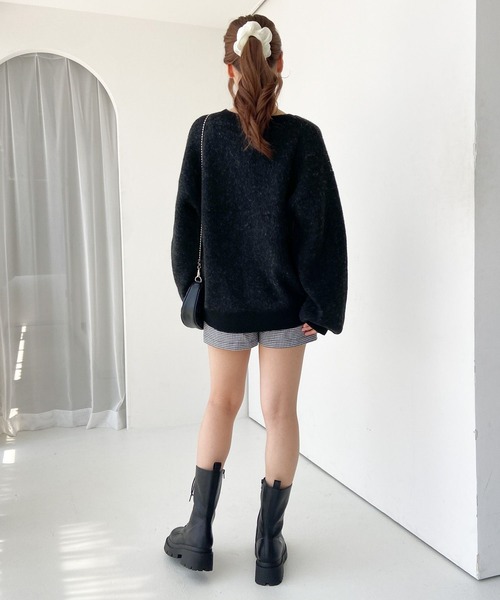 「Heather」 長袖ニット FREE グレー レディース_画像6