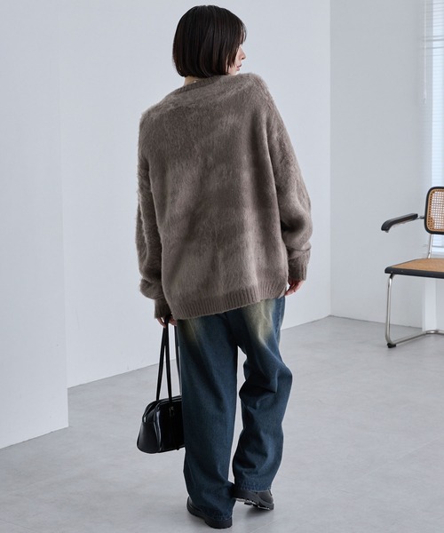 「MONO-MART」 長袖ニット L ブラック メンズ_画像2
