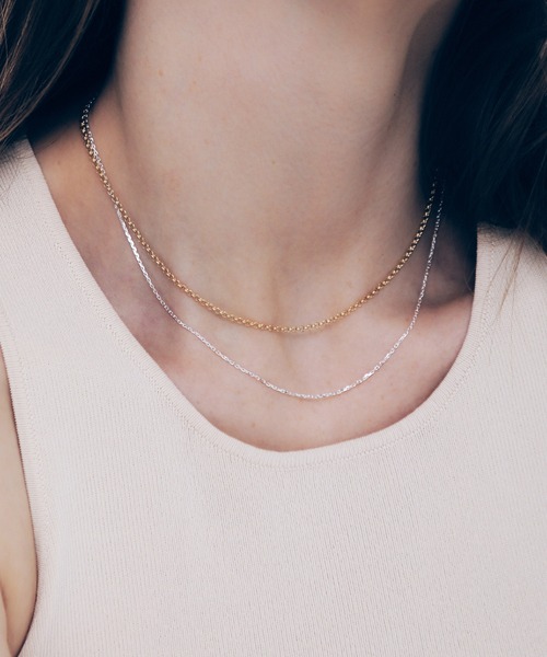 whoseA（フーシー） ネックレス 「silver925」Mix Chain Necklace
