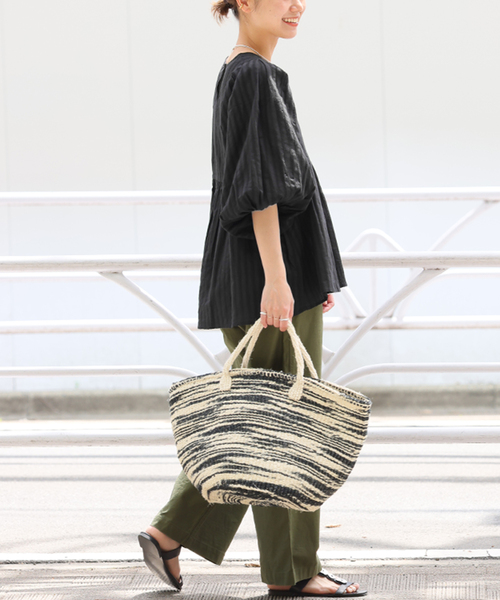 「JOURNAL STANDARD relume」 半袖ブラウス - ブラック レディース_画像4
