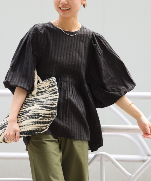 「JOURNAL STANDARD relume」 半袖ブラウス - ブラック レディース_画像7