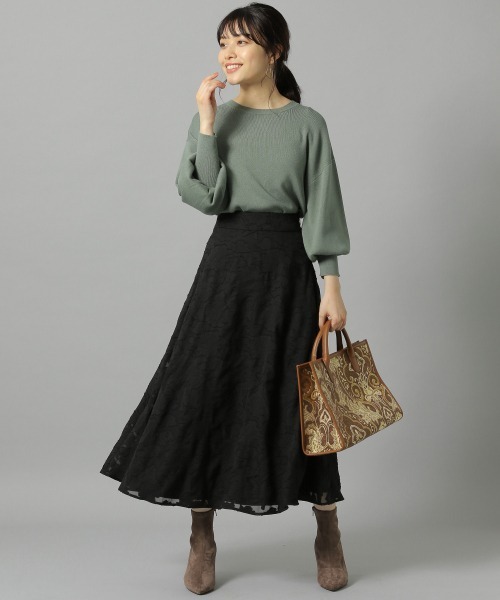 「Andemiu」 フレアスカート SMALL ブラウン レディース_画像3
