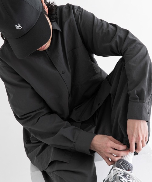 「EKAL」 長袖シャツ MEDIUM ネイビー メンズ_画像5