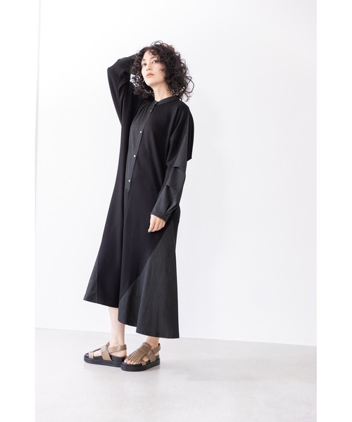「OSMOSIS」 「loaf」長袖ワンピース ONE SIZE ブルー レディース_画像2
