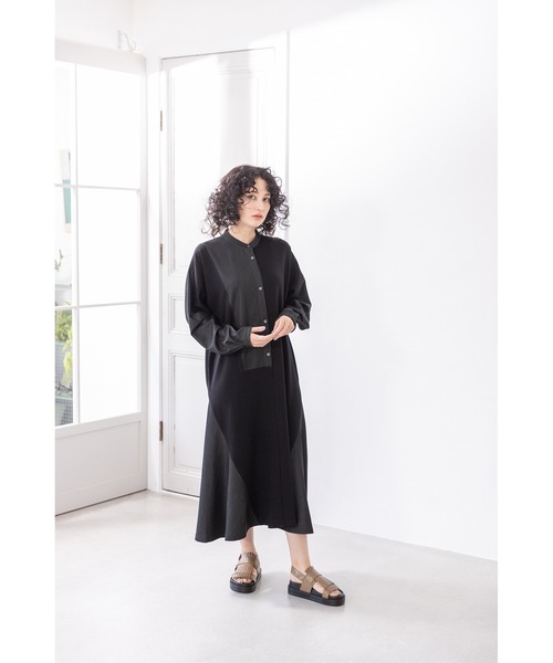 「OSMOSIS」 「loaf」長袖ワンピース ONE SIZE ブルー レディース_画像3