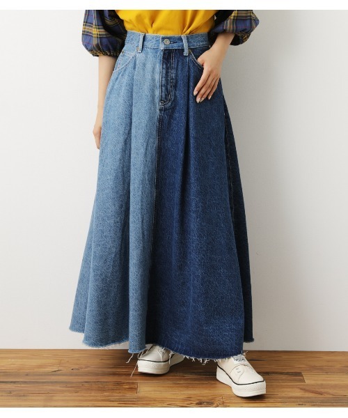「RODEO CROWNS WIDE BOWL」 デニムスカート SMALL ブルー系その他 レディース_画像4