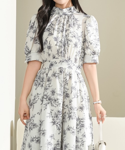 「Lace Ladies」 半袖ワンピース FREE ブルー レディース_画像3