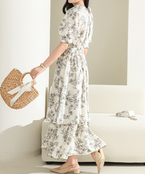 「Lace Ladies」 半袖ワンピース FREE ブルー レディース_画像8