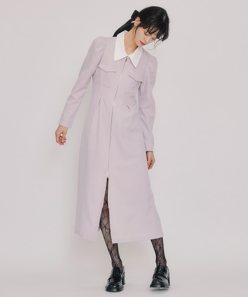 「REDYAZEL」 長袖ワンピース MEDIUM ブルー レディース_画像4