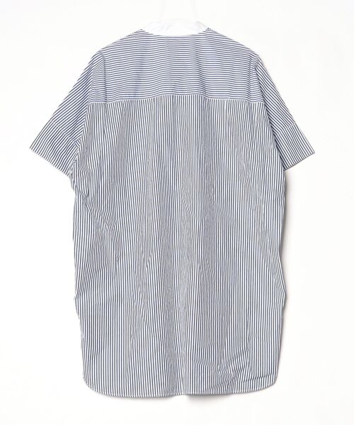 「Morris & Sons」 ストライプ柄半袖ブラウス 0 ブルー レディース_画像2